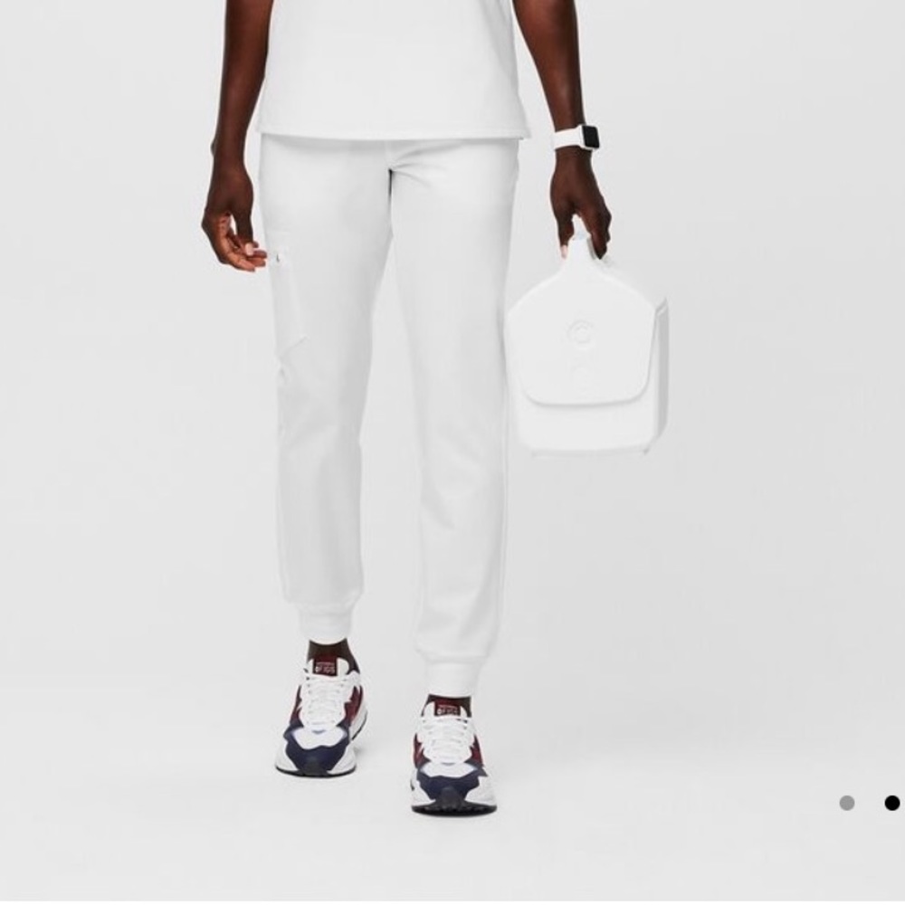 Figs Optic White High-Waisted Zamora Jogger Pant